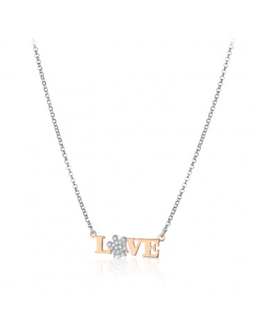 Collana love in argento con...