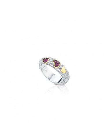 Anello in argento con cuori...